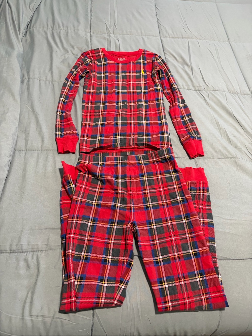 Polo by Ralph Lauren Red Plaid Kids Pajama Set